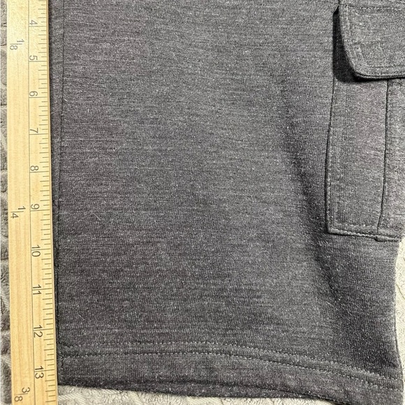Roadblock Sweat Type Cargo Shorts Polyester Pockets Gray Mens Sz M/M Gym Casual - Picture 10 of 14